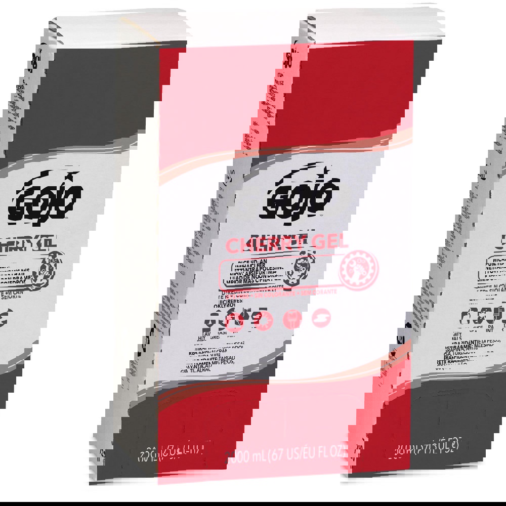 Cherry Gel Pumice Hand Cleaner Refill, Cherry Scent, 2,000 mL, 4/Carton